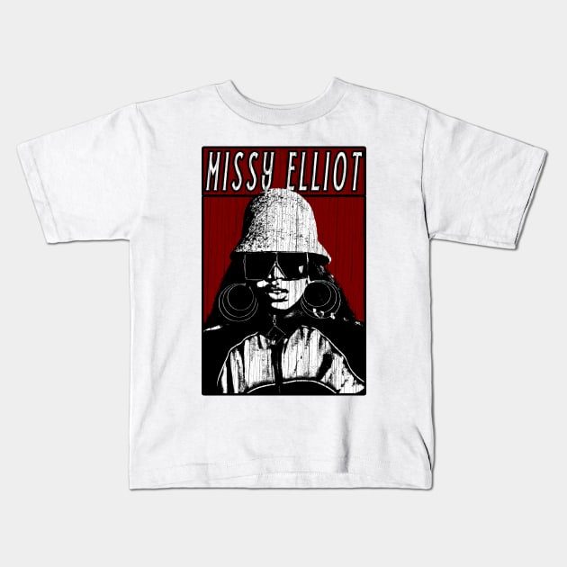 Vintage Retro Missy Elliot Kids T-Shirt by Projectup